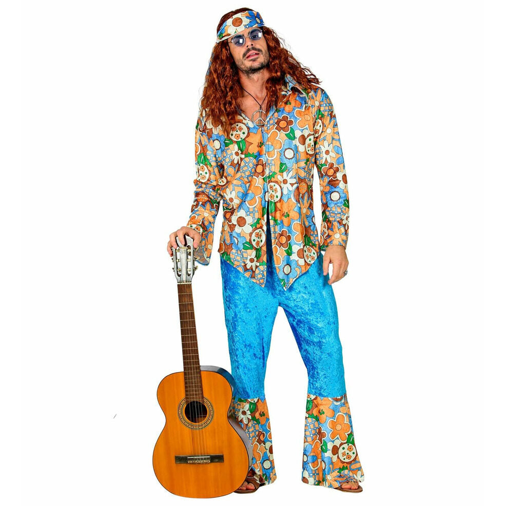 Disfraz XXL de Hippie Turquesa hombre | Don Disfraz