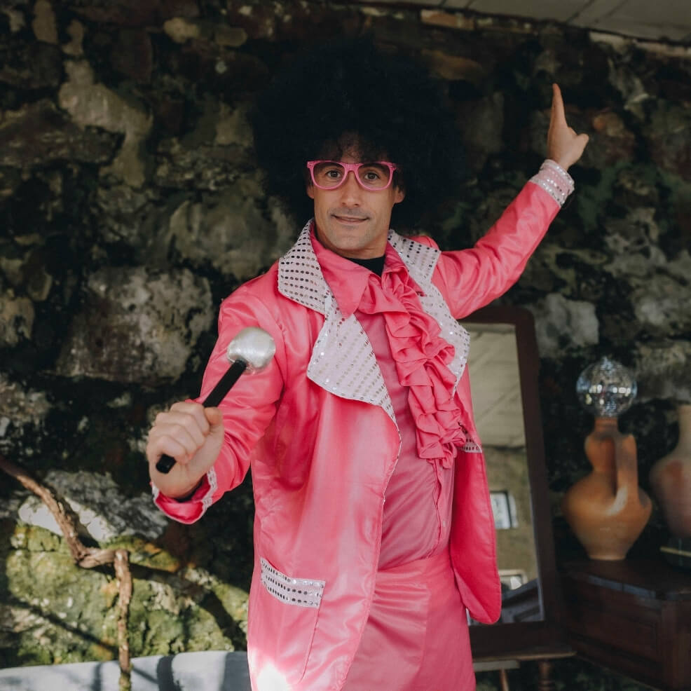 Mens Pink Disco Costume