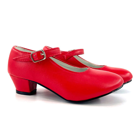 Plain Red Flamenco Shoes