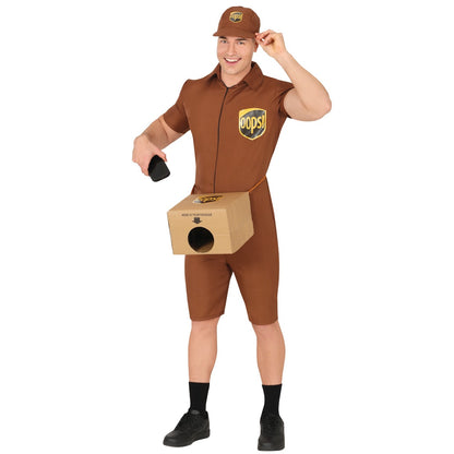 Mens UPS Courier Costume for Mens