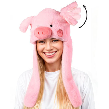 Light-up Pig Cap with Moving Ears