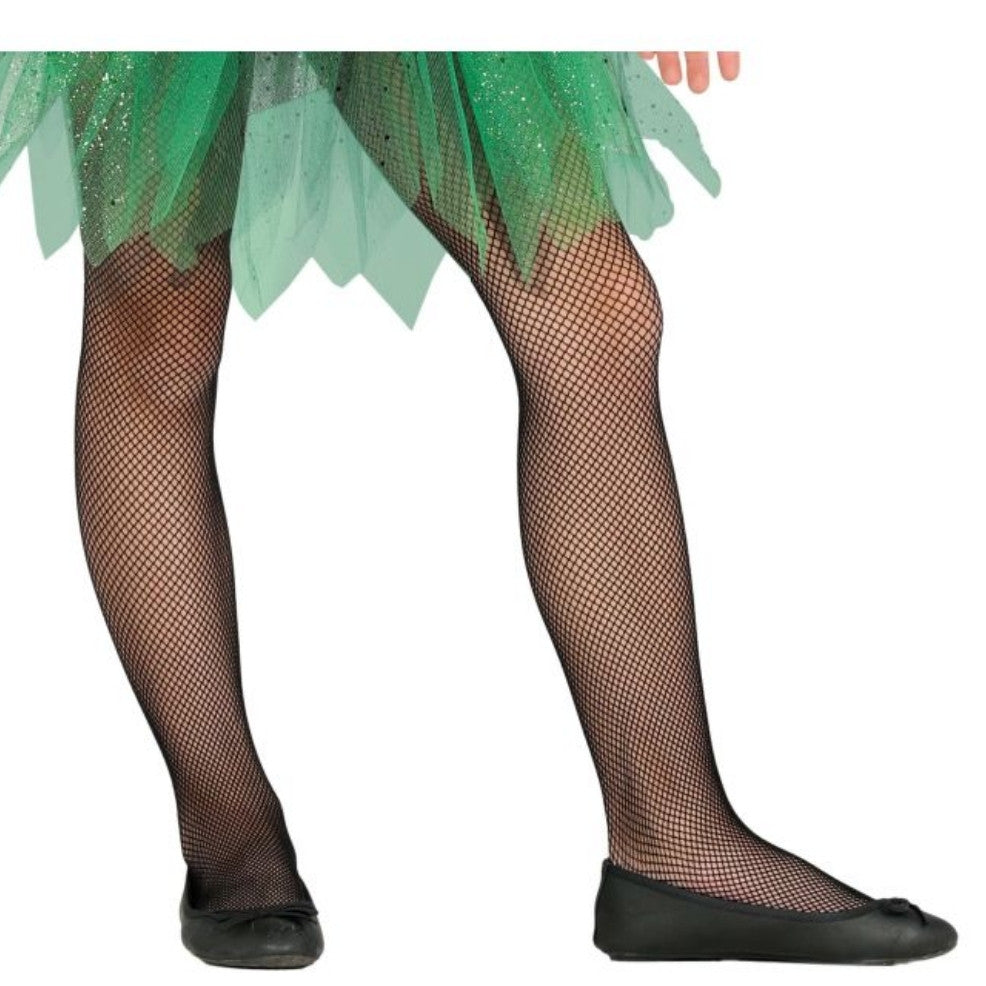 Kids Black Small Fishnet Tights