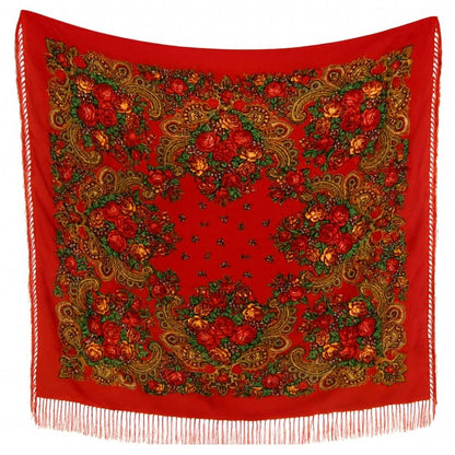 Traditional Red Shawl