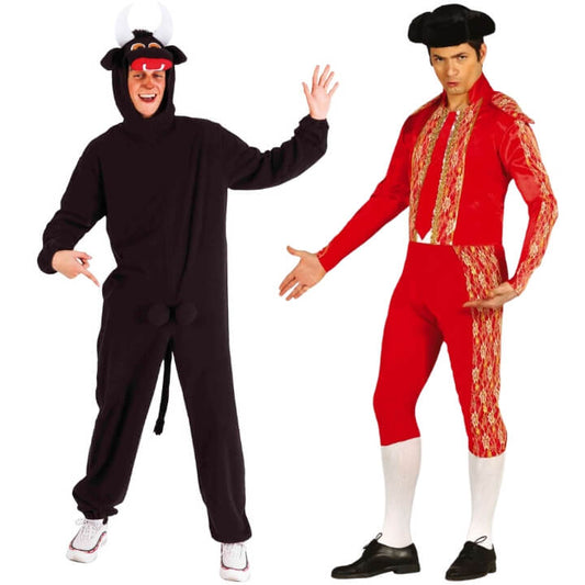 Bullfighter and Bull Couples Costumes