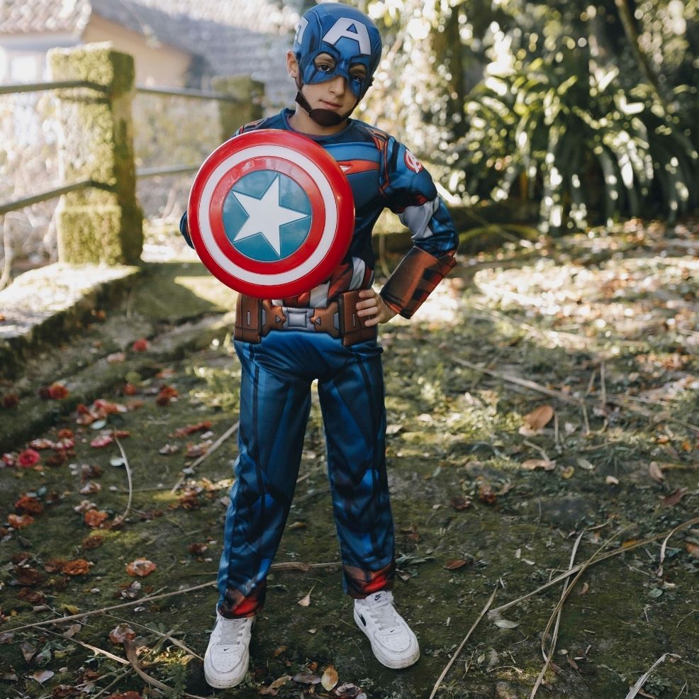 Kids Muscular Captain America™ Costume