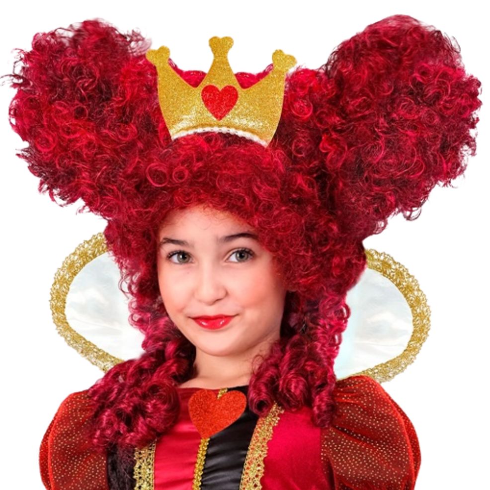 Burgundy Queen of Hearts Wig