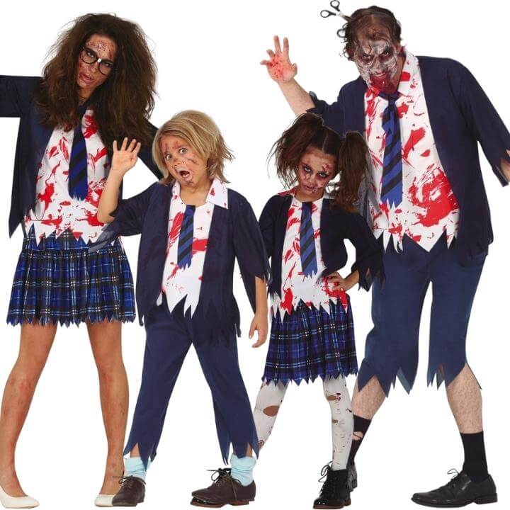Blue School Zombie Group Costumes