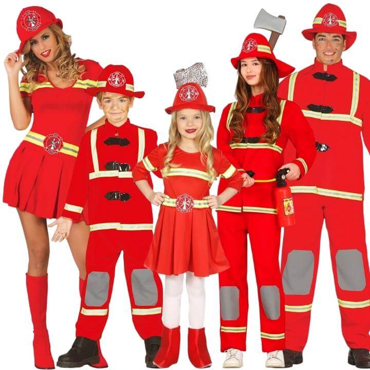 Red Firefighter Group Costumes