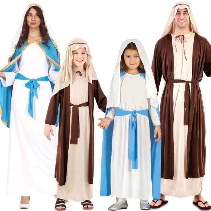 Virgin Mary and Saint Joseph Group Costumes