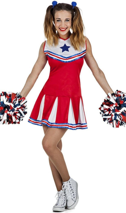 Red Cheerleader and Player Group Costumes