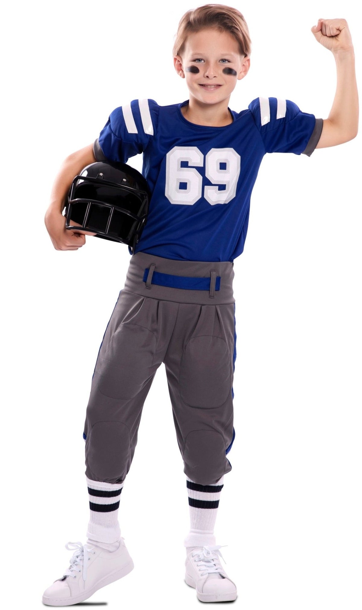 Blue Cheerleader and Player Group Costumes