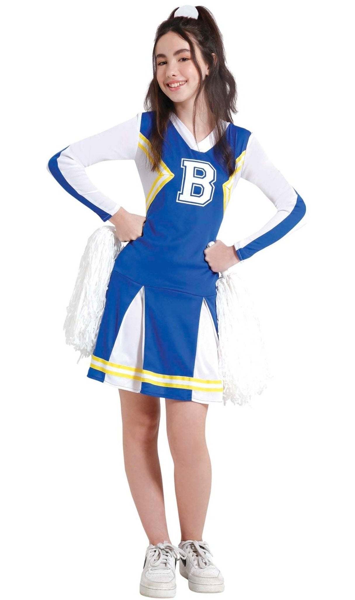 Blue Cheerleader and Player Group Costumes