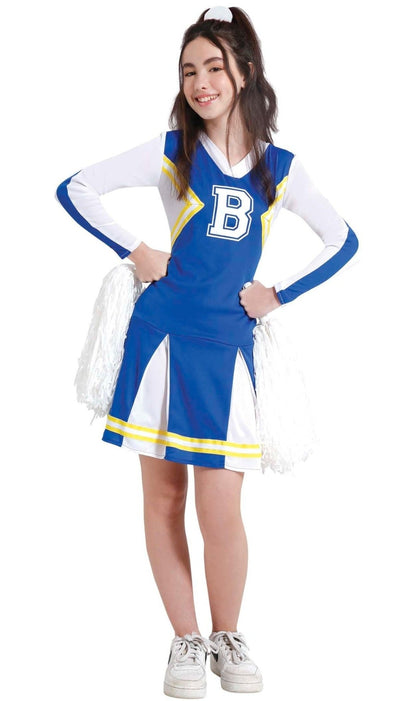 Blue Cheerleader and Player Group Costumes