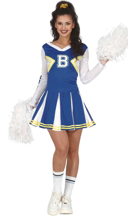 Blue Cheerleader and Player Group Costumes