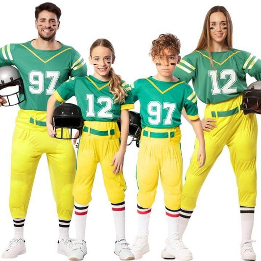 Green Rugby Player Group Costumes