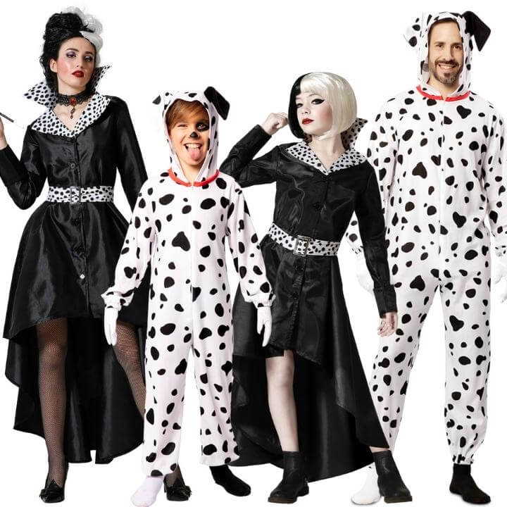 Cruella and Dalmatian Group Costumes