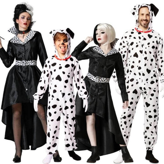 Cruella and Dalmatian Group Costumes