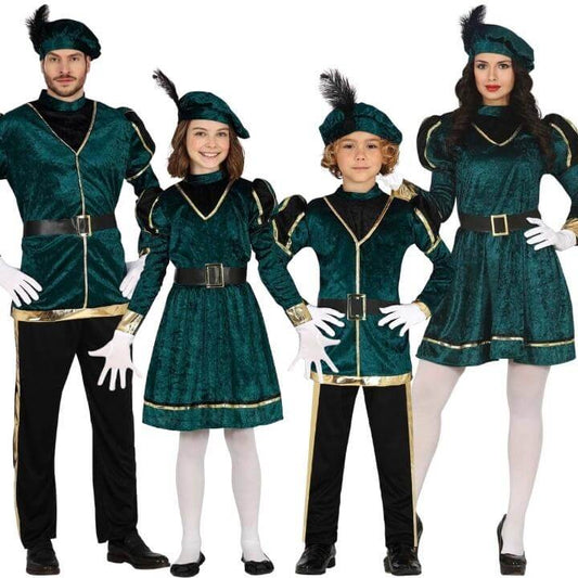 Green Royal Page Group Costumes
