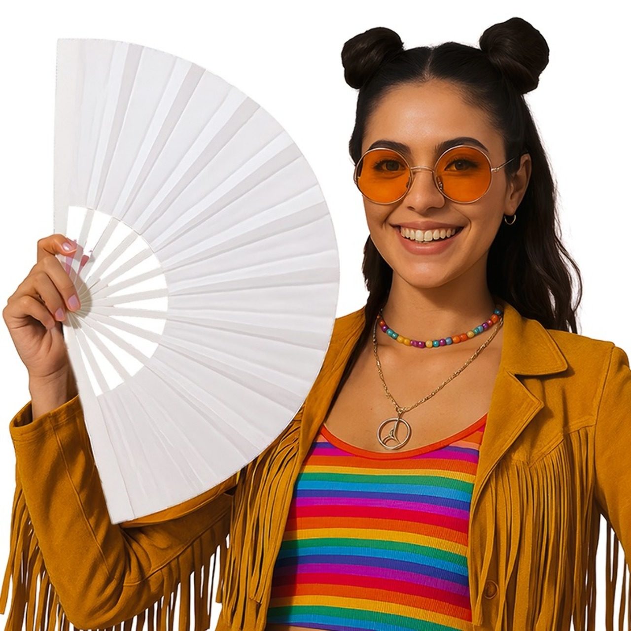 Large White Hand fan