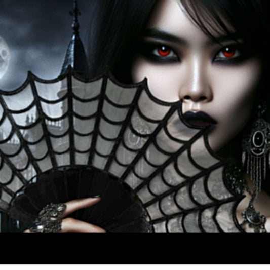 Black Gothic Hand fan