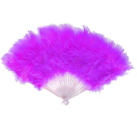 Lilac Feather Hand Fan