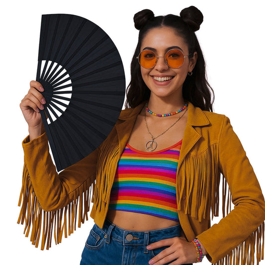 Large Black Hand fan