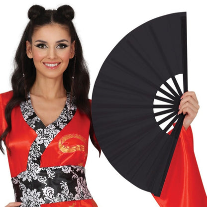Large Black Hand fan