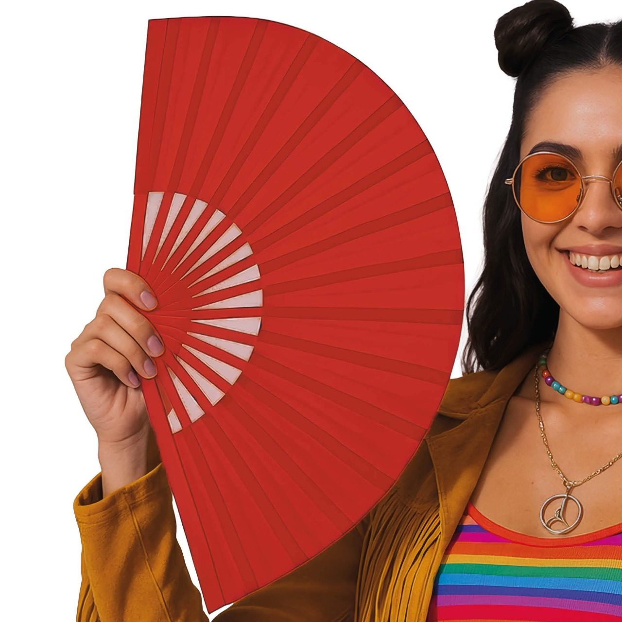 Large Red Hand fan