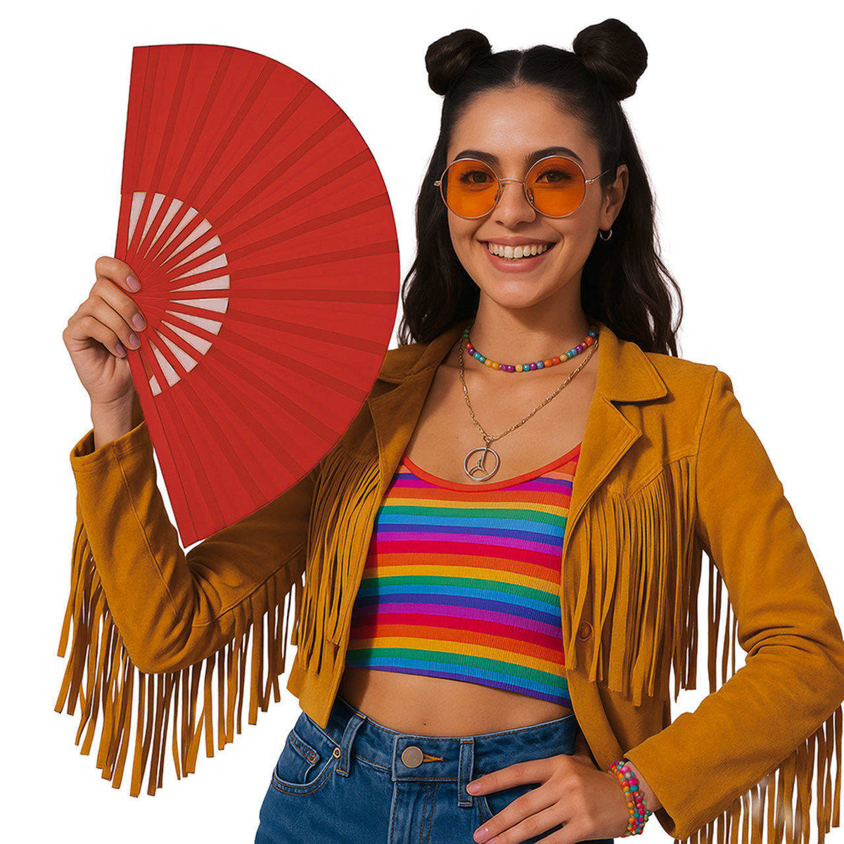 Large Red Hand fan