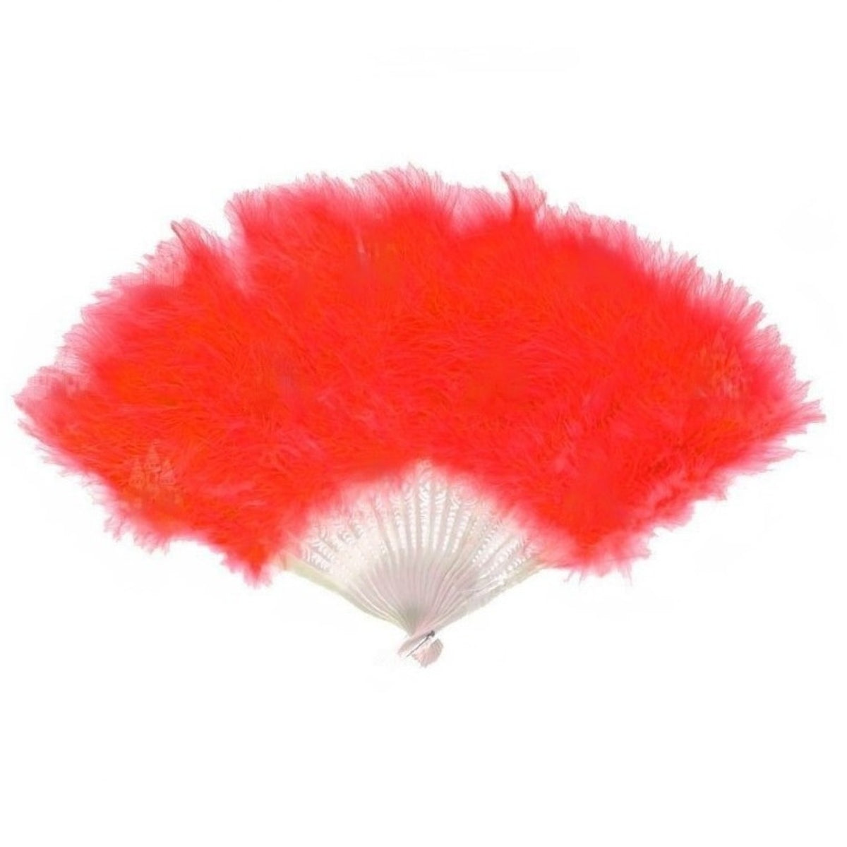 Red Feather Hand Fan