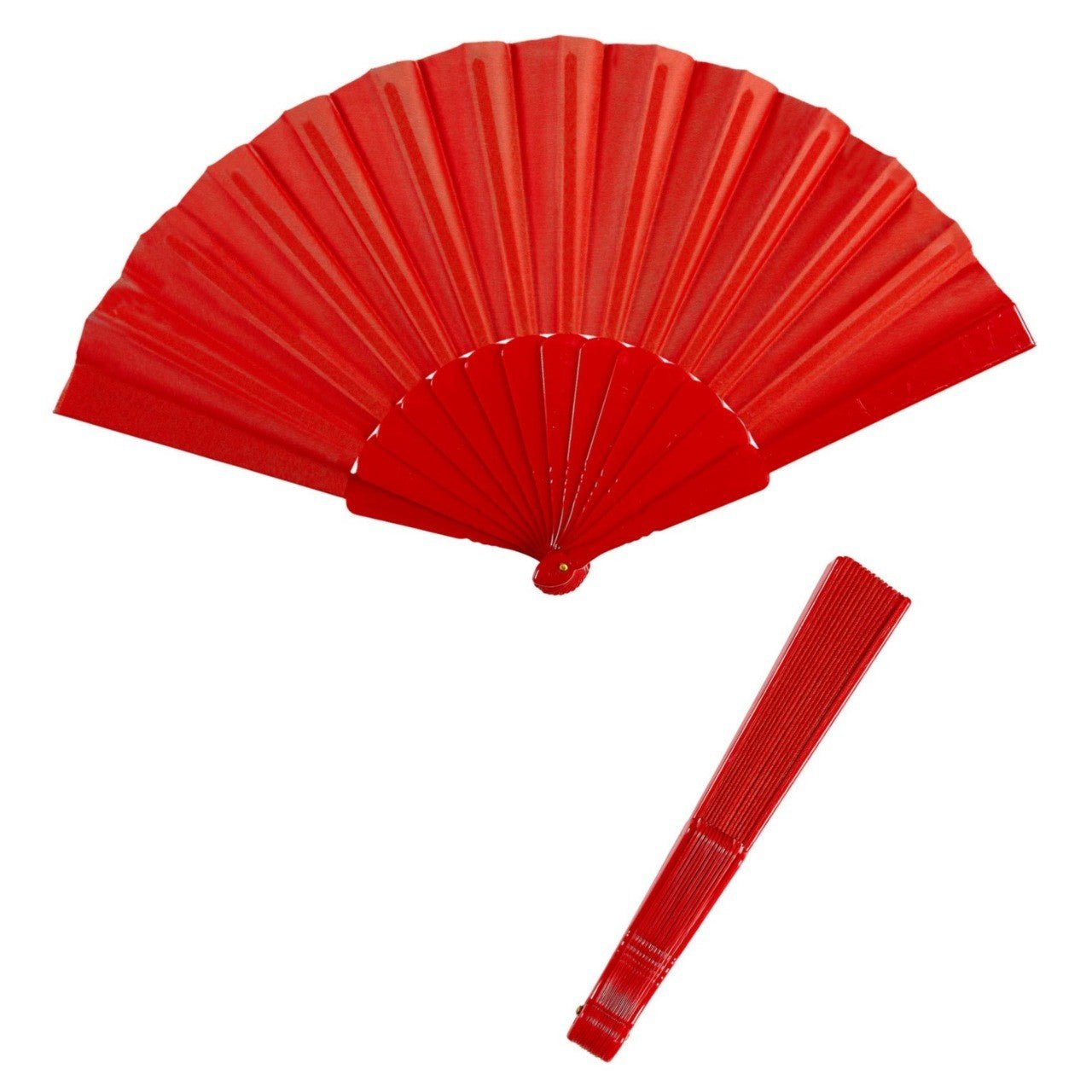 Red Fabric Hand Fan