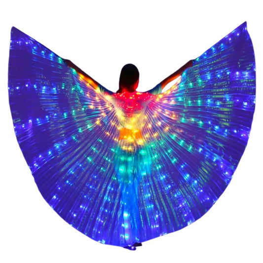 Giant Isis Wings with Lights for brides and weddings