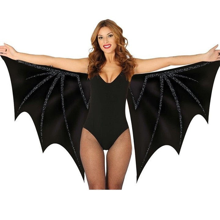 Black Fabric Bat Wings