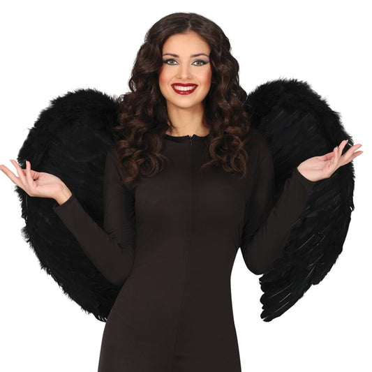 Large Black Heart Wings