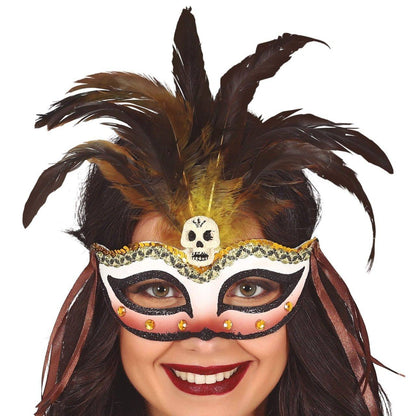 Voodoo Mask with Feathers