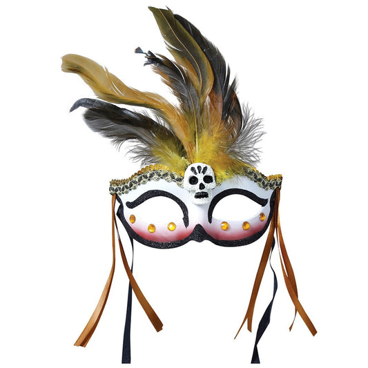 Voodoo Mask with Feathers
