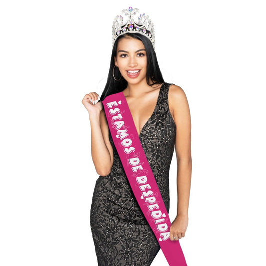 Fuchsia Hen Party Sash "We Are at a Hen Party"