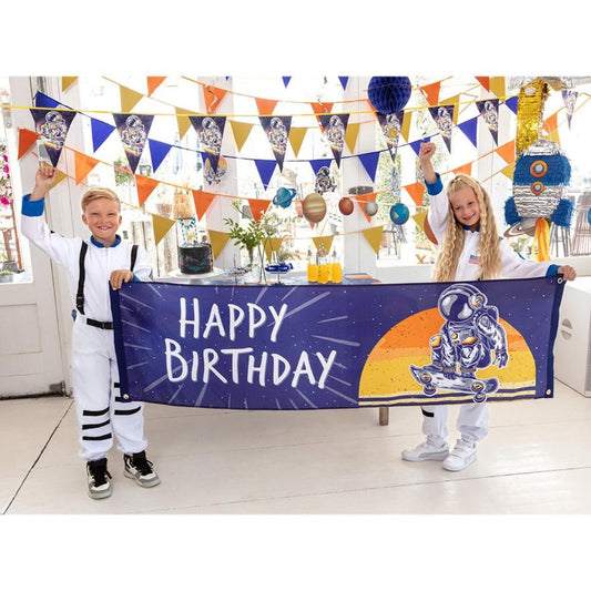 Astronaut Birthday Banner