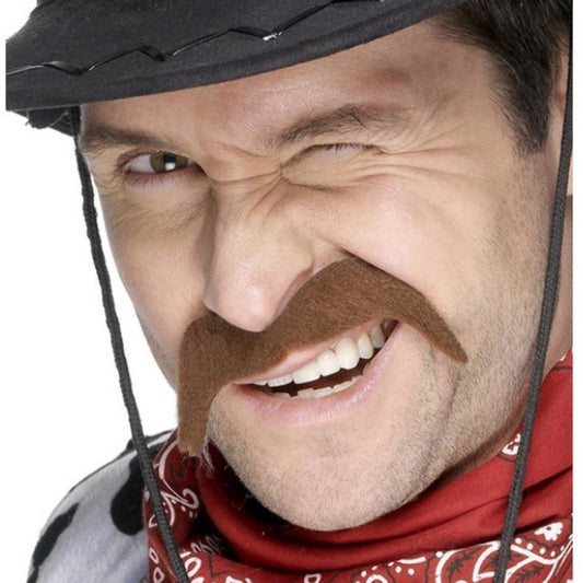Brown Cowboy Moustache