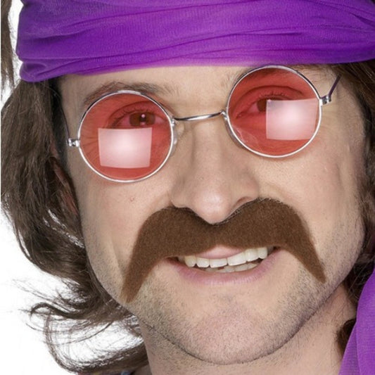 Brown Hippie Moustache