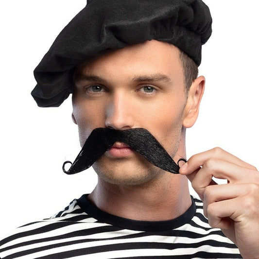 French Black Moustache