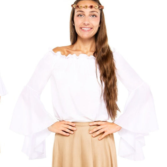Womens Medieval Ruffled Blouse