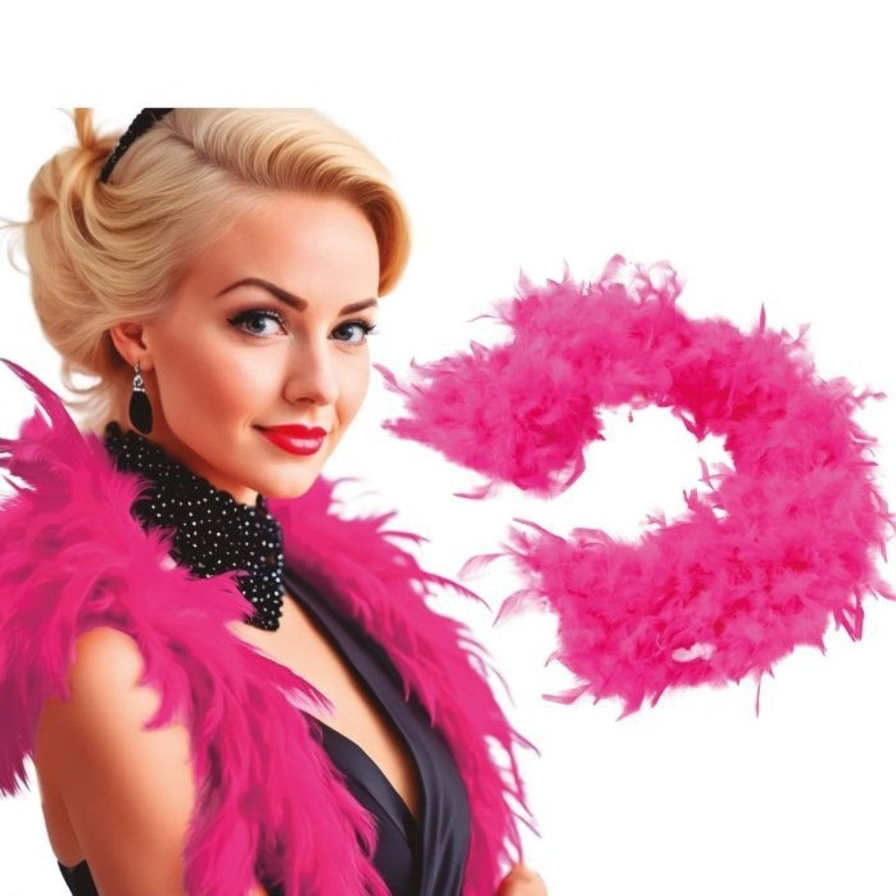 Fuchsia Marabou Boa 40 g