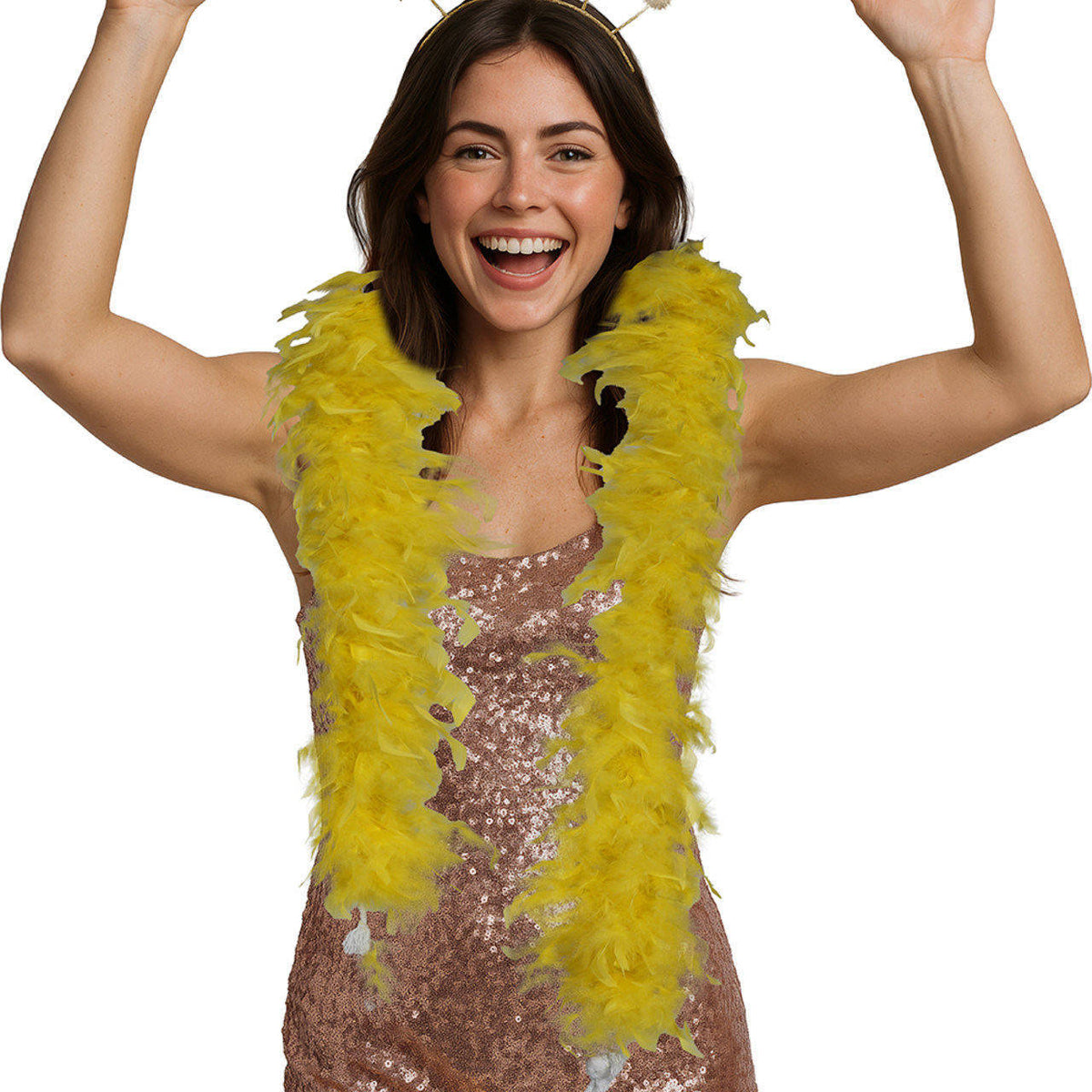 Yellow Feather Boa 80g
