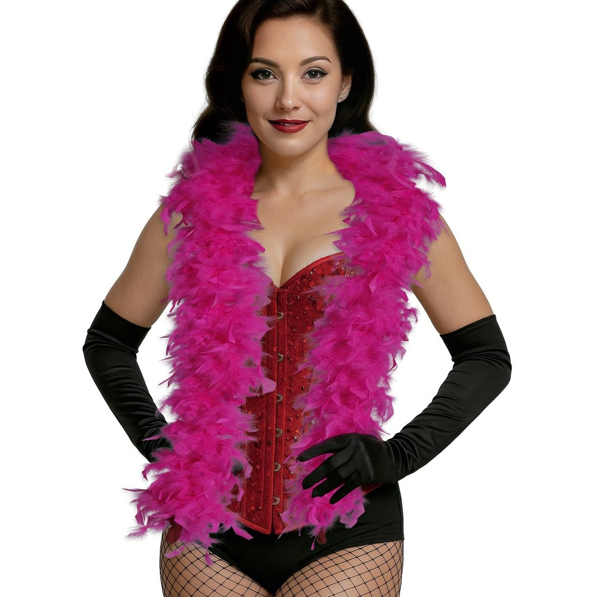 Fuchsia Feather Boa 80g