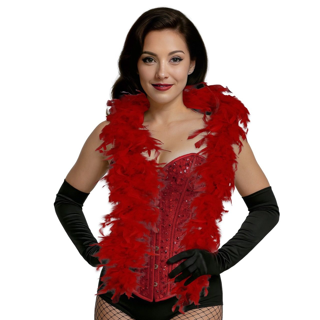 Red Feather Boa 80g