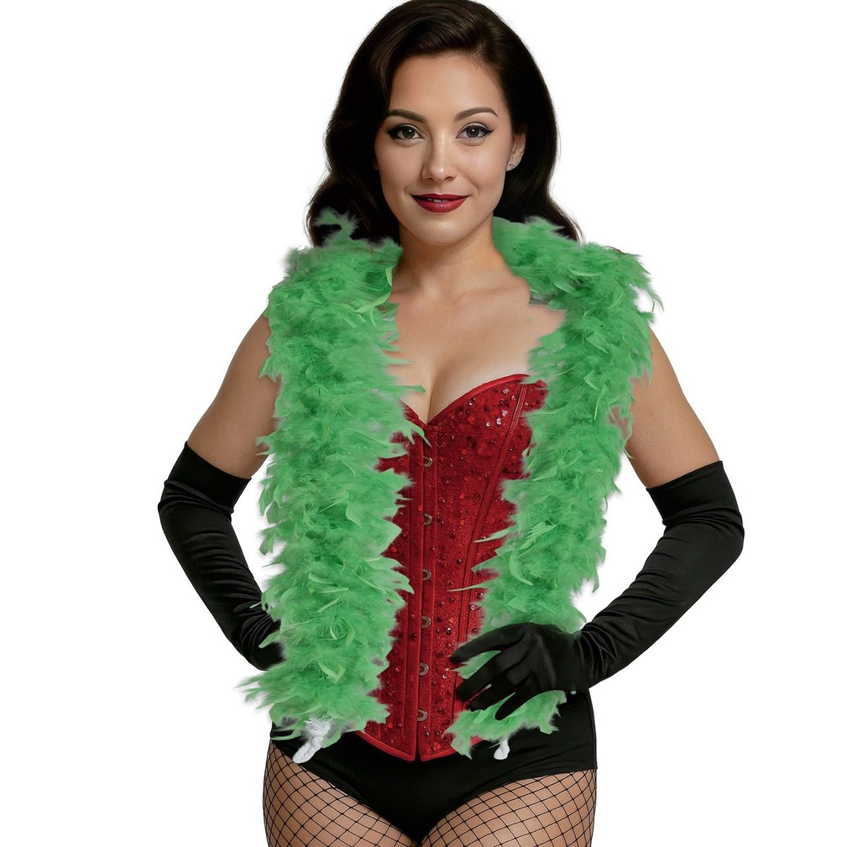 Light Green Feather Boa 80g