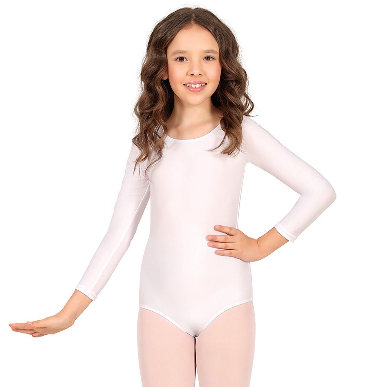 White Long Sleeve Baby Bodysuit