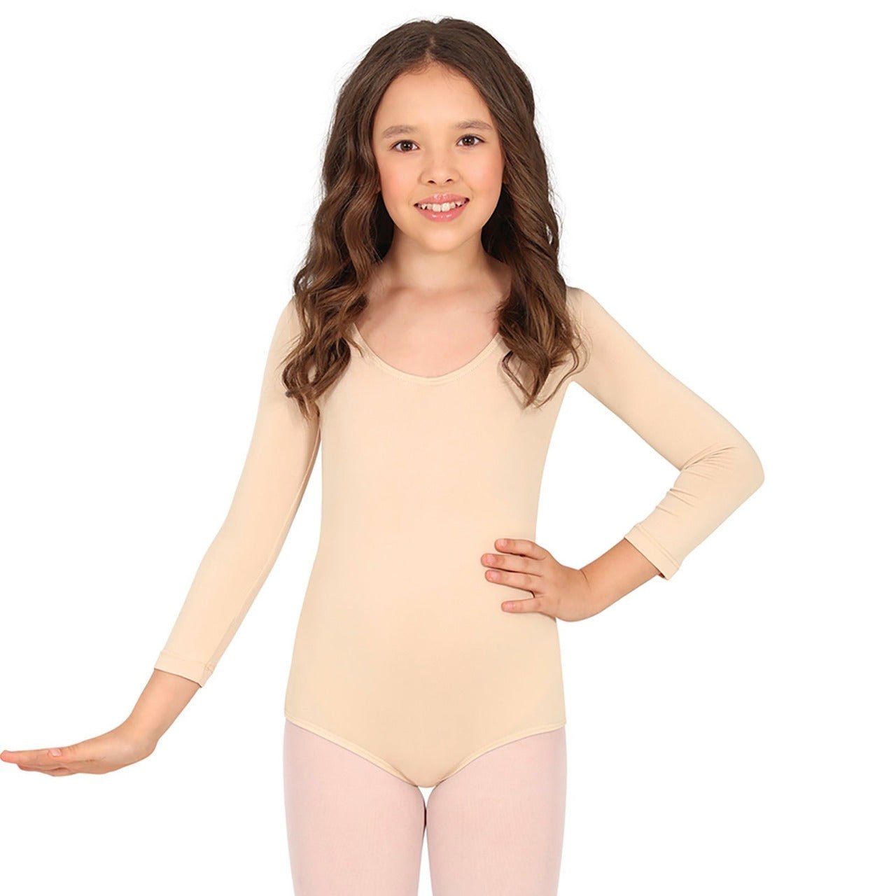 Kids Flesh Bodysuit with Sleeves