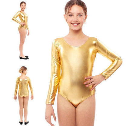 Kids Metallic Gold Bodysuit